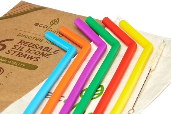 Eco Living Biodegradeable Silicone Straws Reusable Zero Micro Plastics  
